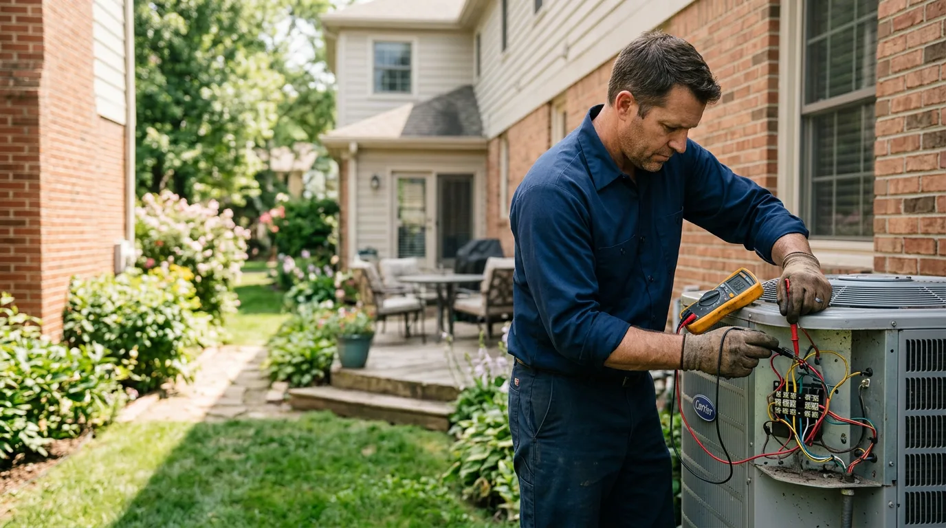 HVAC technician working near Cedar Hill, TN